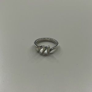 James Avery Script Initial Ring “M” Size 6